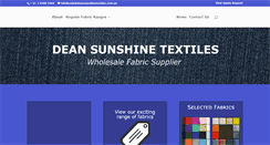 Desktop Screenshot of deansunshinetextiles.com.au