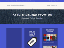 Tablet Screenshot of deansunshinetextiles.com.au